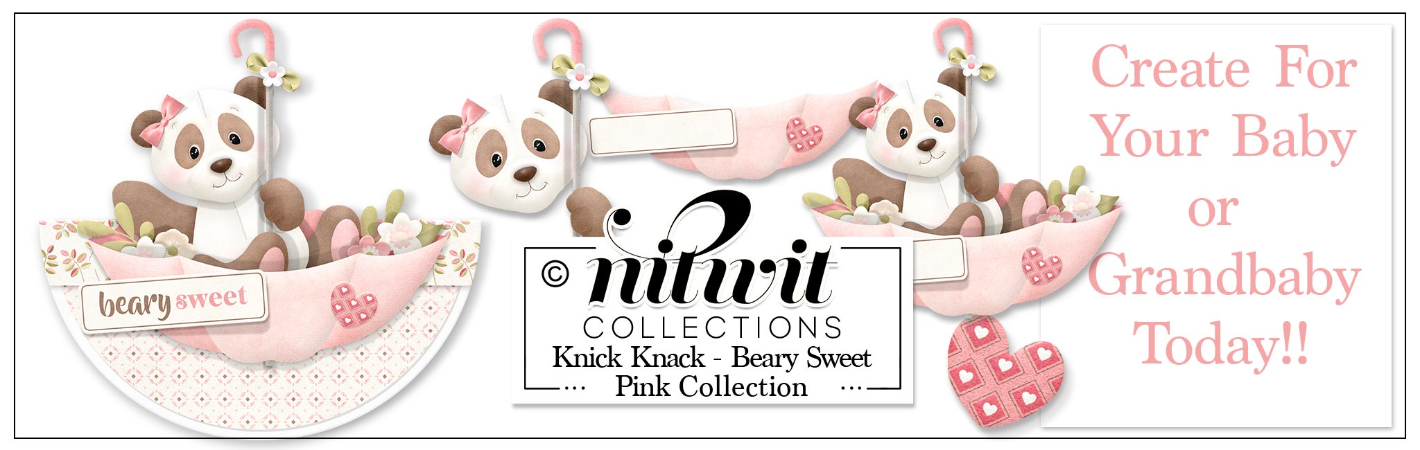 Knick Knack - Beary Sweet - Pink